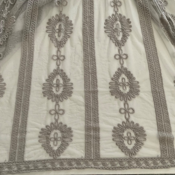 Lace Sheer Kimono Duster OS Gray Boho Hippie Festival Dainty Ethereal Fairycore - Picture 10 of 12